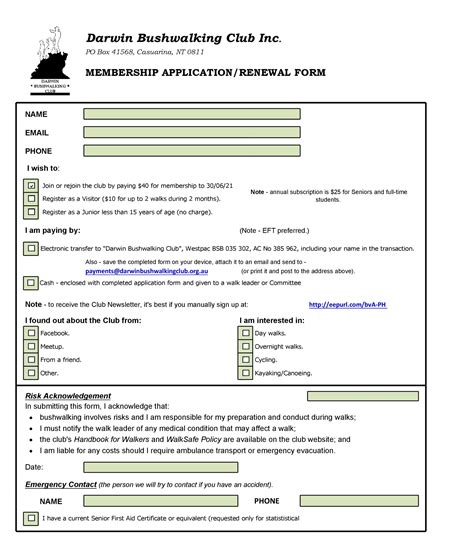 social-club-membership-application-form-template Ebook Doc